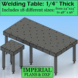 Welding Fixture Table 1/4'' Plate tickness