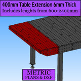 400mm Extension Table, 6mm plate, PDF & DXF files