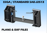 Skid Steer Quick Attach + Receiver PLANS & DXF Files (SSQA)