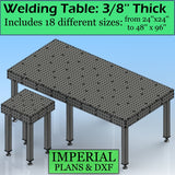 Welding Fixture Table 3/8'' Plate tickness