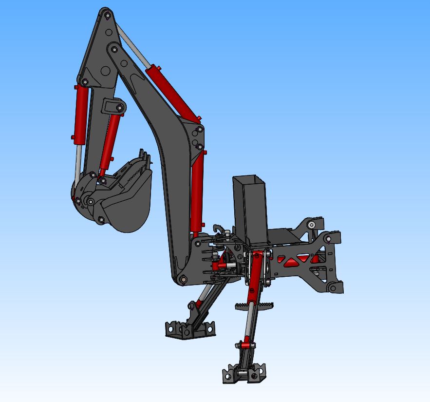 Backhoe Layout Backhoe Plans with DXF files, Metric AND Imperial, all in one – 57Design