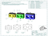 3D Printed HYDRAULIC HOSE CLAMPS 1/4, 3/8, 1/2 (.STL files)