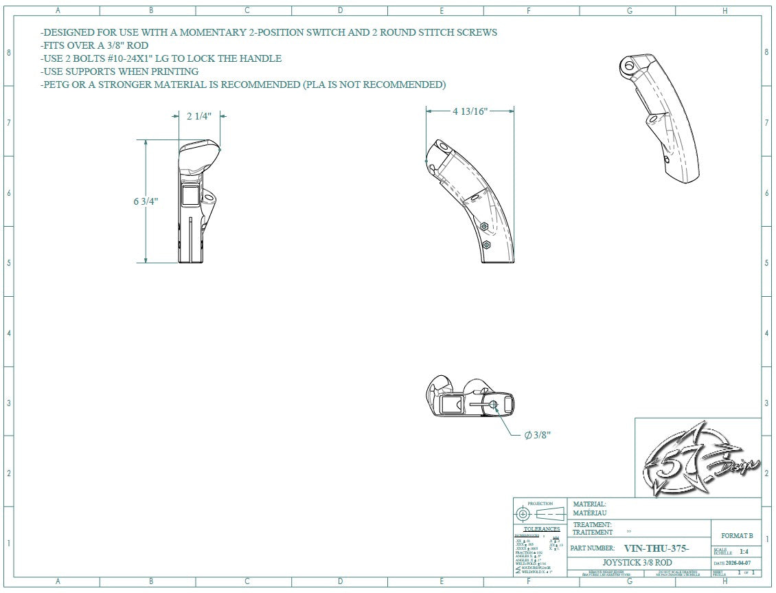 3D Printed JOYSTICK (.STL files) – 57Design