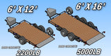 Air Bagged Trailer Plans with DXF files, Single AND Double axles all in one