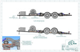 Air Bagged Trailer Plans with DXF files, Single AND Double axles all in one