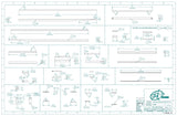 Air Bagged Trailer Plans with DXF files, Single AND Double axles all in one